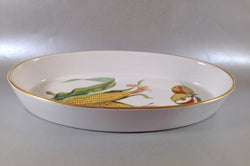 Royal Worcester - Evesham - Gold Edge - Serving Dish - 12 3/8" (Corn & Apples) - The China Village