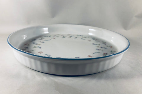 Royal Worcester - Forget Me Not - Flan Dish - 10 3/4" - The China Village