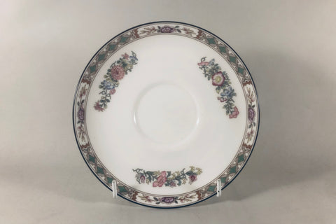 Wedgwood - Kutani Crane - Brown Edge - Soup Cup Saucer - 6 1/4" - The China Village