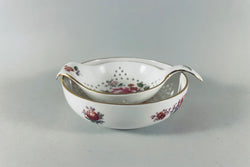 Royal Crown Derby - Derby Posies - Green Backstamp - Tea Strainer and Drip Bowl - The China Village