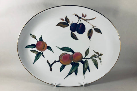 Royal Worcester - Evesham - Gold Edge - Oval Platter - 12" - The China Village