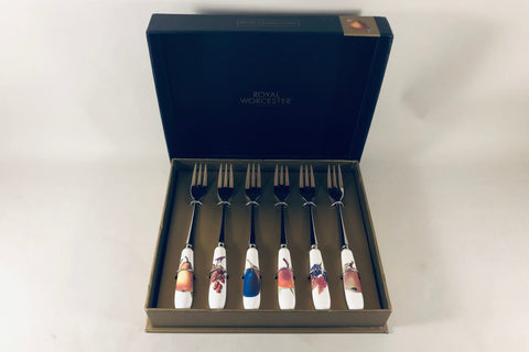 Royal Worcester - Evesham - Gold Edge - Pastry Forks - Set of 6 - The China Village