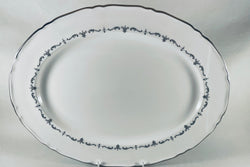 Royal Worcester - Silver Chantilly - Oval Platter - 16" - The China Village