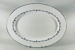 Royal Worcester - Silver Chantilly - Oval Platter - 13 1/2" - The China Village