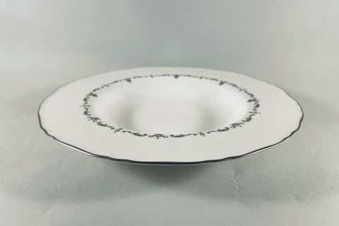 Royal Worcester - Silver Chantilly - Rimmed Bowl - 9 1/4" - The China Village