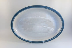 Wedgwood - Blue Pacific - Old Style - Oval Platter - 13 1/4" (Fish Design) - The China Village