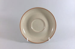 Denby - Daybreak - Tea Saucer - 5 3/4" - New Style, Orange Rim - The China Village