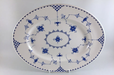 Furnivals - Denmark - Blue - Oval Platter - 14 1/4" - The China Village