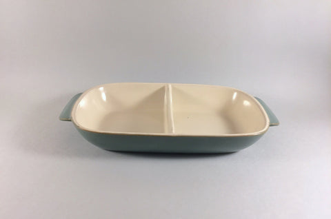 Denby - Manor Green - Serving Dish - Divided - 11 3/4" x 6 1/2" - The China Village