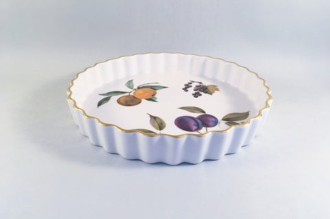 Royal Worcester - Evesham - Gold Edge - Flan Dish - 8 3/4" - The China Village