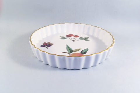 Royal Worcester - Evesham - Gold Edge - Flan Dish - 7 3/4" - The China Village