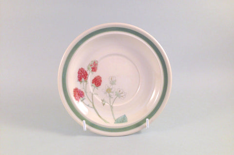 Wedgwood - Raspberry Cane - Granada Shape - Tea Saucer - 6" - The China Village