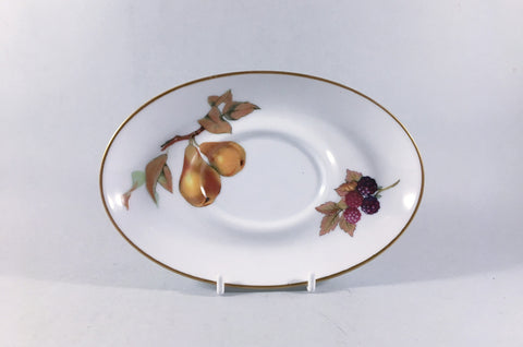 Royal Worcester - Evesham - Gold Edge - Sauce Boat Stand - 7 5/8" - The China Village
