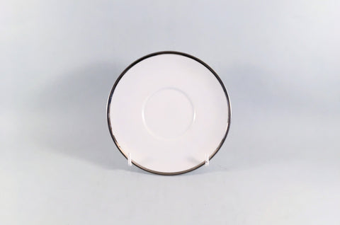 Thomas - Medaillon - Thick Silver Band - Coffee Saucer - 5 1/2" - The China Village
