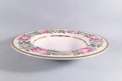 Royal Worcester - Royal Garden - Dot & Dash Gold Line - Rimmed Bowl - 8" - The China Village