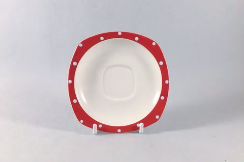 Midwinter - Red Domino - Coffee Saucer - 4 3/4" - The China Village