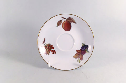 Royal Worcester - Evesham - Gold Edge - Tea Saucer - 6" (Blackberries, Redcurrants & Red Plum) - The China Village