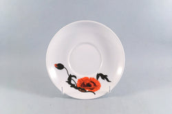 Wedgwood - Cornpoppy - Susie Cooper - Tea Saucer - 5 3/4" - The China Village