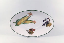 Royal Worcester - Evesham Vale - Sauce Boat Stand - 8 3/4" (Sweetcorn, Blackcurrants & Redcurrants) - The China Village
