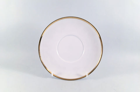 Thomas - Medaillon - Thick Gold Band - Tea Saucer - 6 1/4" - The China Village