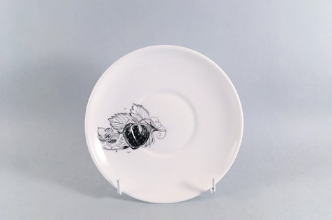 Wedgwood - Black Fruit - Susie Cooper - Tea Saucer - 5 3/4" - The China Village