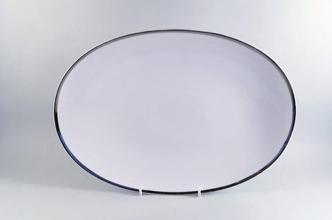 Thomas - Medaillon - Thick Silver Band - Oval Platter - 13" - The China Village
