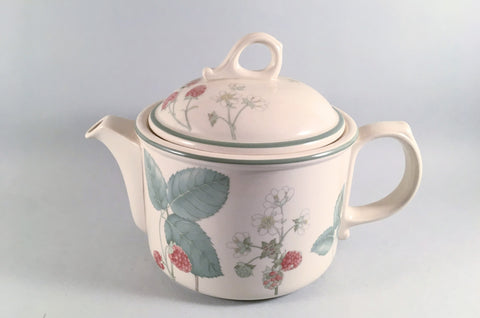 Wedgwood - Raspberry Cane - Granada Shape - Teapot - 2pt - The China Village