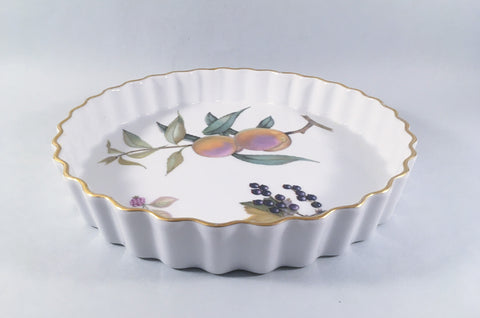 Royal Worcester - Evesham - Gold Edge - Flan Dish - 8 3/4" - The China Village