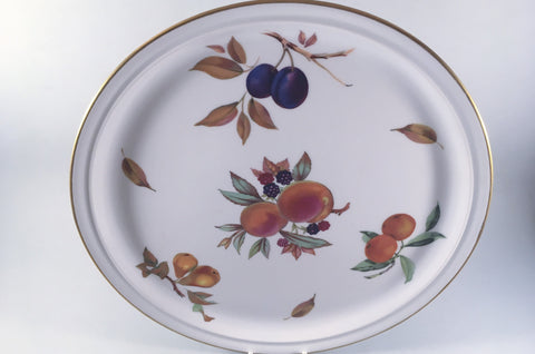 Royal Worcester - Evesham - Gold Edge - Platter - 13 1/2" - The China Village