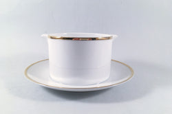 Thomas - Medaillon - Thick Gold Band - Sauce Boat and Fixed Stand - The China Village
