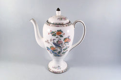 Wedgwood - Kutani Crane - Brown Edge - Coffee Pot - 2pt - The China Village