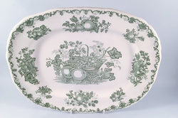Mason's - Fruit Basket - Green - Oblong Platter - 13 1/4" - The China Village