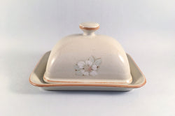 Denby - Daybreak - Butter Dish - New Style, Orange Rim - The China Village