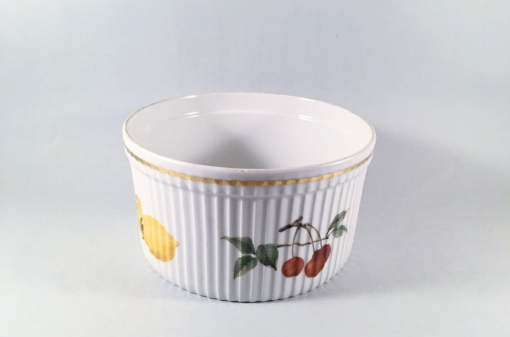 Royal Worcester Evesham Gold Edge Souffle Dish 7" Shape 46