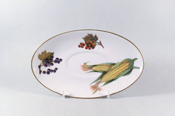 Royal Worcester - Evesham - Gold Edge - Sauce Boat Stand - 8 5/8" - The China Village