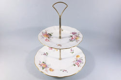 Royal Crown Derby - Derby Posies - Red Backstamp - Cake Stand - 2 tier - The China Village