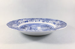 Spode - Italian - Blue (New Backstamp) - Rimmed Bowl - 9" - The China Village