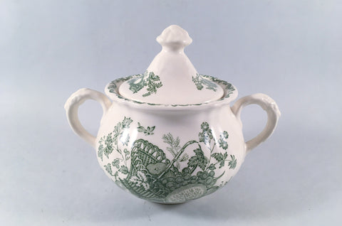 Mason's - Fruit Basket - Green - Sugar Bowl - Lidded - The China Village