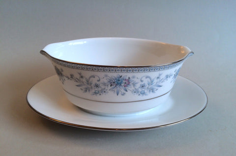 Noritake - Blue Hill - Sauce Boat & Stand (Fixed) - The China Village
