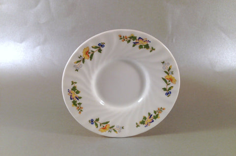 Aynsley - Cottage Garden - Swirl Shape - Coffee Saucer - 4 7/8" - The China Village
