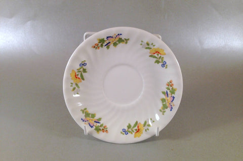 Aynsley - Cottage Garden - Swirl Shape - Tea Saucer - 5 1/2" - The China Village