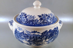 Churchill - English Scene - Blue - Vegetable Tureen - The China Village