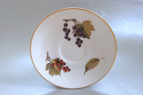 Royal Worcester - Evesham - Gold Edge - Coffee Saucer - 5 1/4" (Redcurrants & Blackcurrants) - The China Village