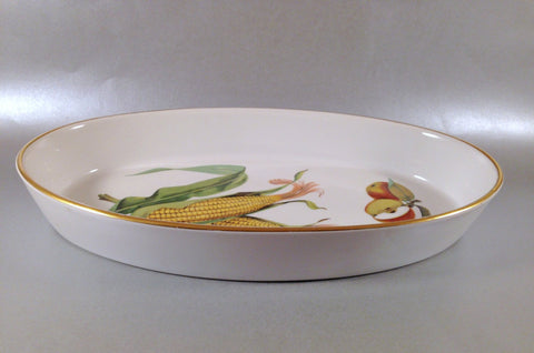 Royal Worcester - Evesham - Gold Edge - Serving Dish - 12 3/8" (Corn & Apples) - The China Village