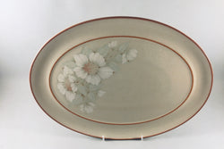 Denby - Daybreak - Oval Platter - 14 5/8" - New Style, Orange Rim - The China Village