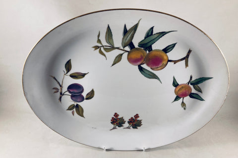 Royal Worcester - Evesham - Gold Edge - Oval Platter - 14 5/8" - The China Village