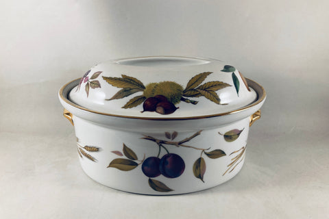 Royal Worcester - Evesham - Gold Edge - Casserole Dish - 4pt - The China Village