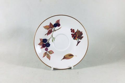 Royal Worcester - Evesham - Gold Edge - Tea Saucer - 5 7/8" (Blackberries and Redcurrants) - The China Village