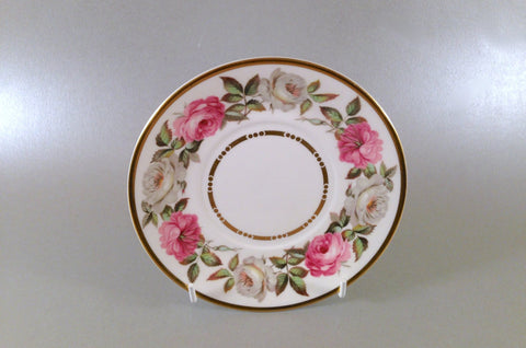 Royal Worcester - Royal Garden - Dot & Dash Gold Line - Tea Saucer - 5 3/4" - The China Village